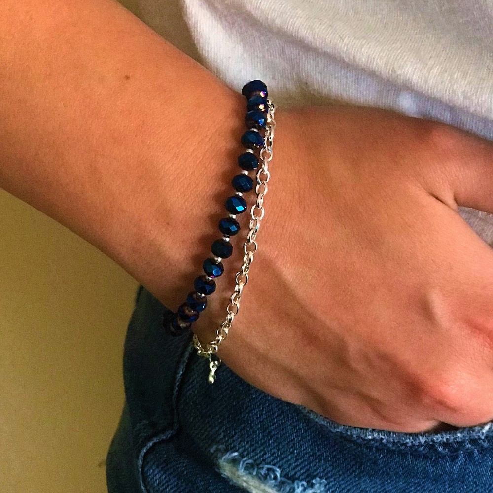 NEW Saphire Blue Swarovski September Bracelet - Picture 3 of 4